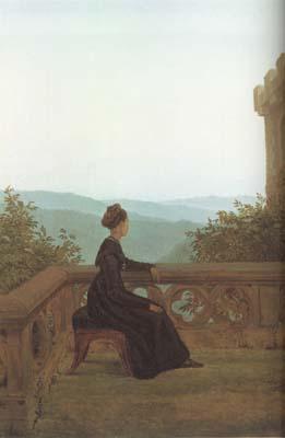 Carl Gustav Carus Woman on a Terrace (mk10)